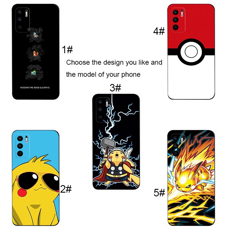 Ốp Điện Thoại Mềm In Hình Pikachu Pokemon Cho Xiaomi Redmi Note 11 9T 10 9 9S K20 Pro Max JE180 Mới