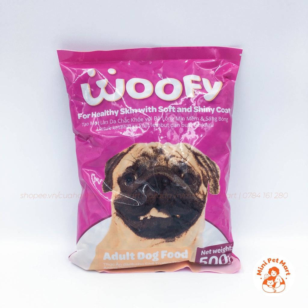 Thức ăn hạt cho chó trưởng thành WOOFY 500g - Vị thịt bò