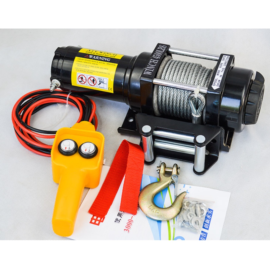 Tời Điện 12v 5000lbs trọng tải kéo 2500kg điều khiển từ xa