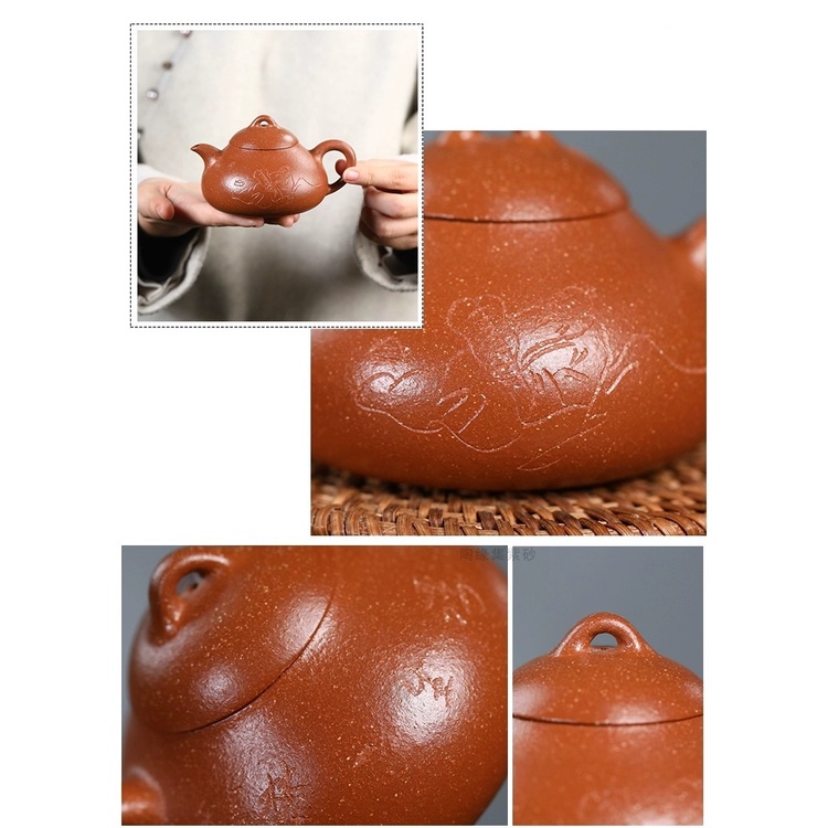 Ấm Tử Sa Nghi Hưng Văn Đán Lão Tử 200 ml (Giáng Pha Nê)