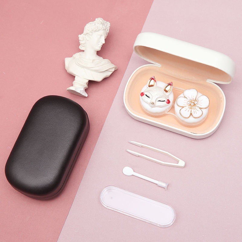 Hộp đựng kính áp tròng thiết kế họa tiết hoạt hình đáng yêu cho nữ