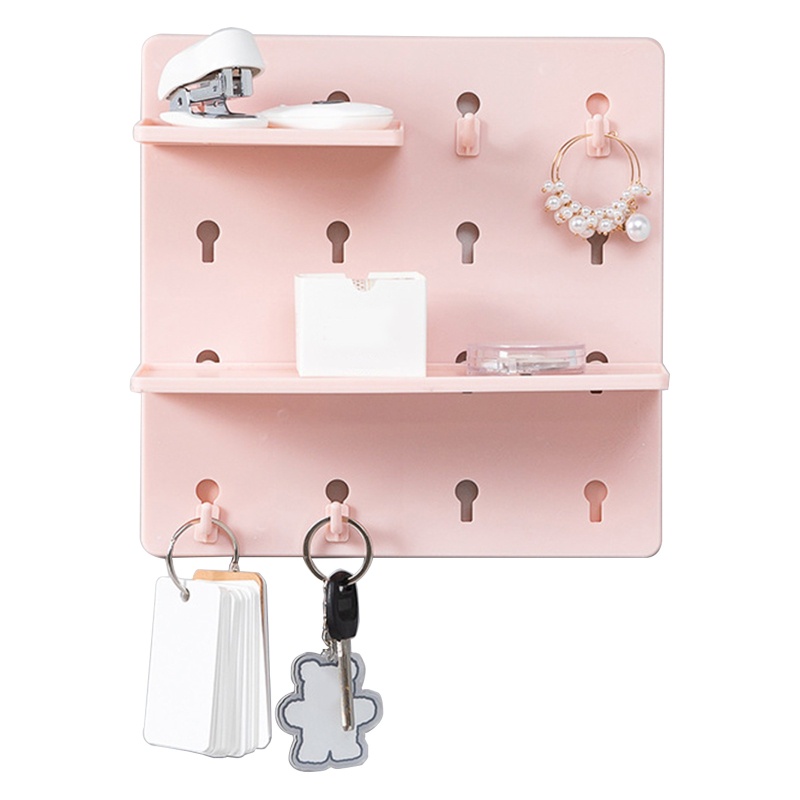 Giá Đỡ Nhựa Gắn Tường Có Móc Treo Đồ Dùng Tiện Dụng Cho Gia Đình