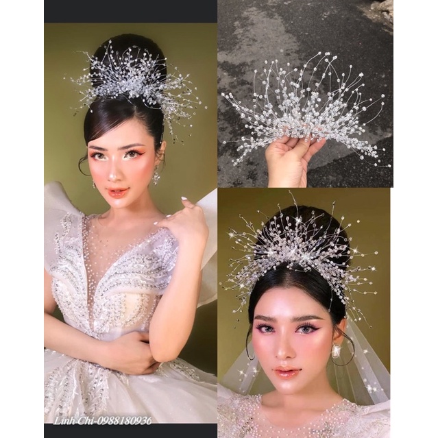 cài vương miện pha lê ( giả pha lê)