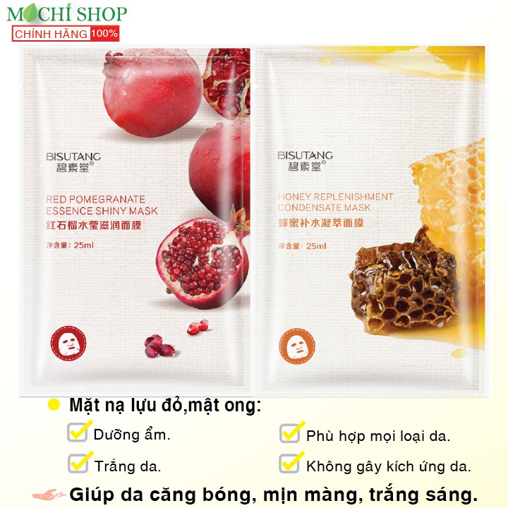 Mặt Nạ Trái Cây Cao Cấp Bổ Sung Vitamin Dưỡng Trắng Da Cấp Ẩm l Ngừa Mụn Dầu Mask Giấy Đắp Mặt Nội Địa Trung MOCHI SHOP | BigBuy360 - bigbuy360.vn