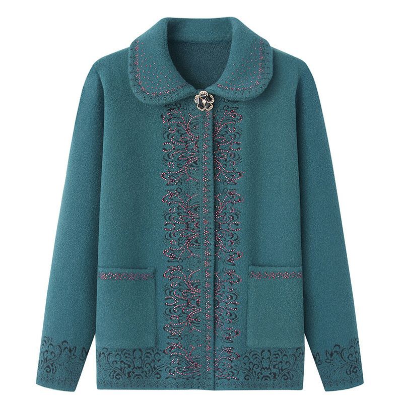 Áo Len Cổ Bẻ Cài Cúc Trung Niên