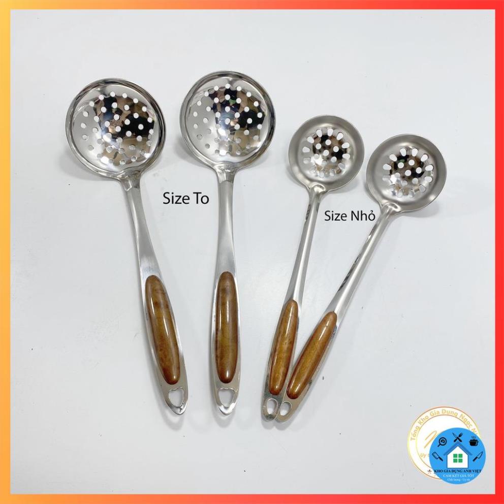 Mua Muôi Múc Canh Inox Có Lỗ Ráo Nước Vân Gỗ - Muôi Múc Canh Inox Cao ...