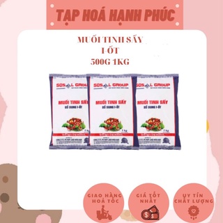 Muối tinh sấy bổ sung i-ốt Sosalco gói 500g 1kg