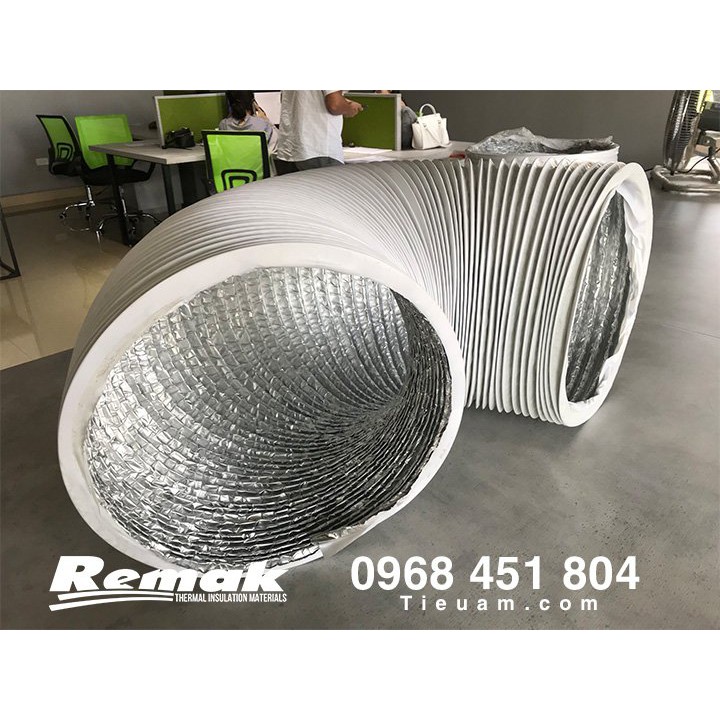 Ống bạc dẫn khí 2 lớp size 250mm phủ nhựa siêu dẻo dai