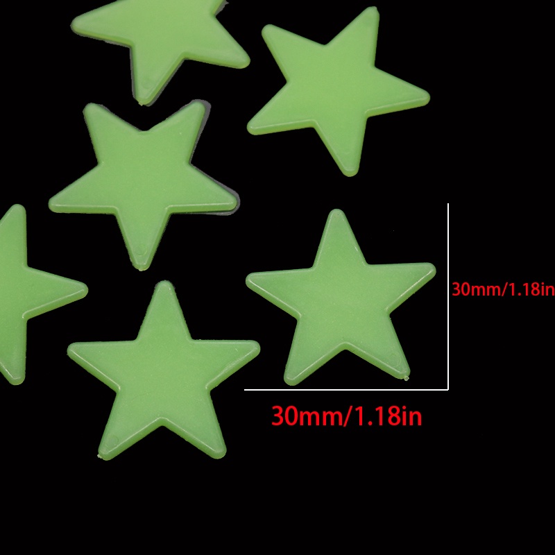 Bộ 50 miếng dán hình ngôi sao 3D dạ quang trang trí phòng ngủ cho bé