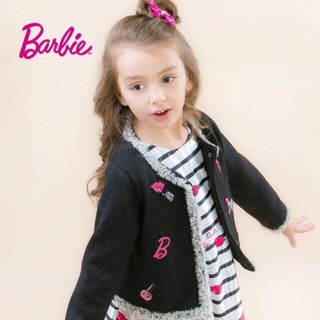 Áo khoác len dạ bé gái hiệu Barbie
