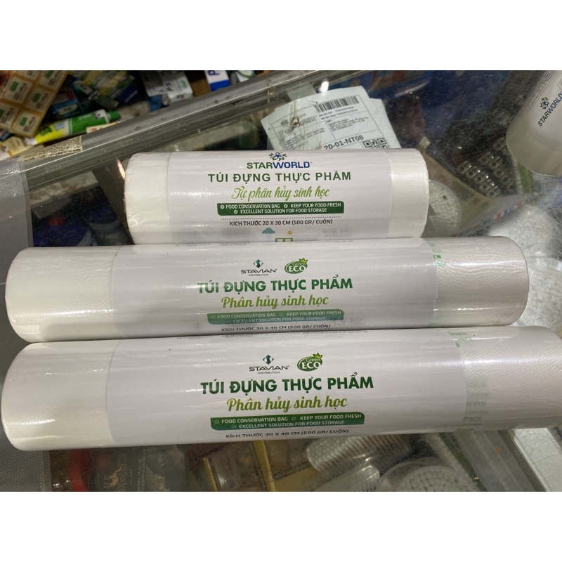 Túi Đựng Thực Phẩm - Tự Phân Huỷ Sinh Học Cuộn 500g