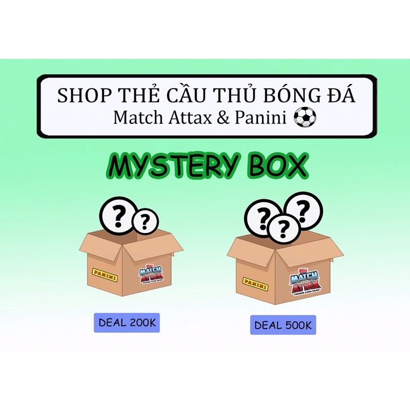 [ Mystery box ] Hộp thẻ cầu thủ random Match Attax & Panini ( chiếc hộp bí ẩn )