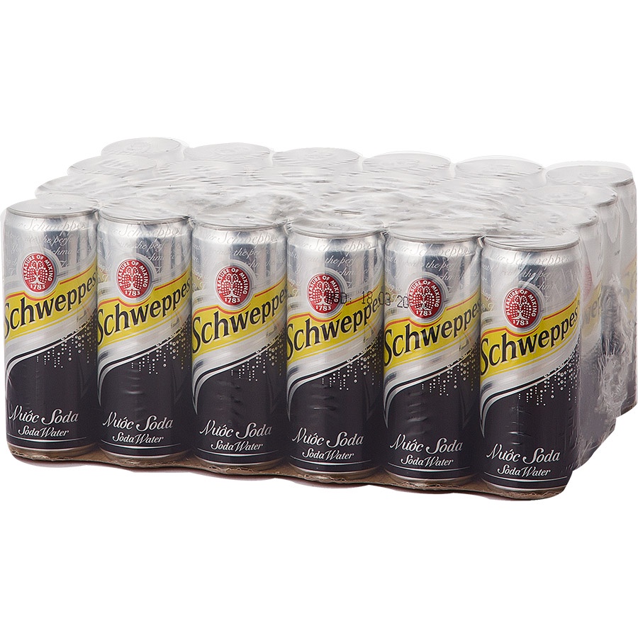 Thùng Soda water schweppes 330ml x 24 lon