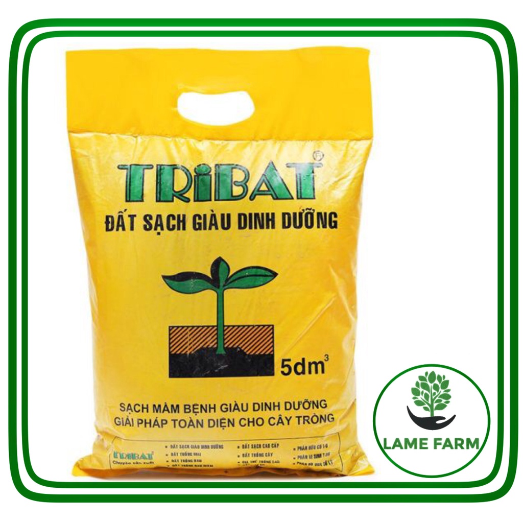 Đất sạch tribat đất sạch trồng rau trồng cây giàu dinh dưỡng 5dm3