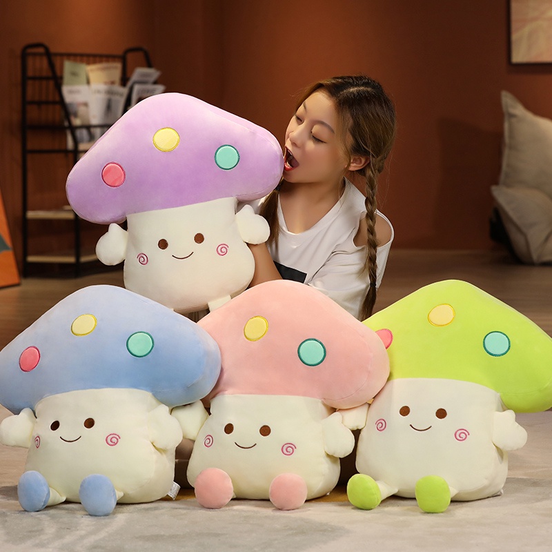 Gối Nhồi Bông Giữ Ấm Tay Mềm Mại Hình Cây Nấm Đáng Yêu