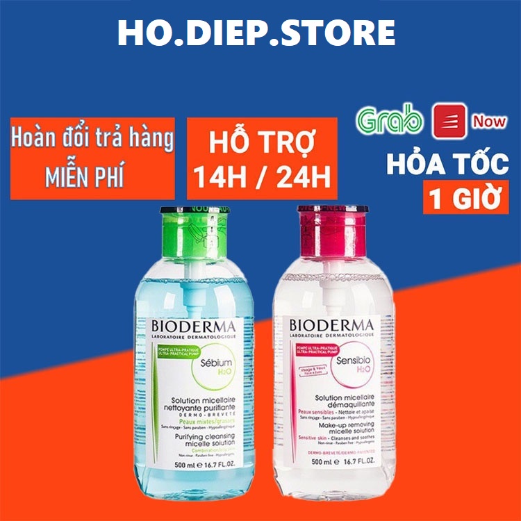 Nước tẩy trang Bioderma, Tẩy trang bioderma 500ml nút nhấn, Nước tẩy trang, Chuẩn chính hãng m | BigBuy360 - bigbuy360.vn