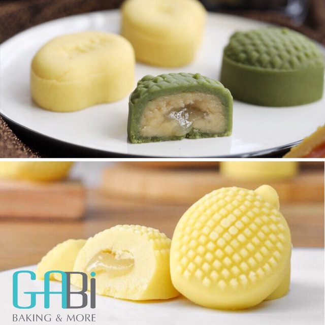 Khuôn trung thu lò xo 50g 2 mặt lá, quả chanh