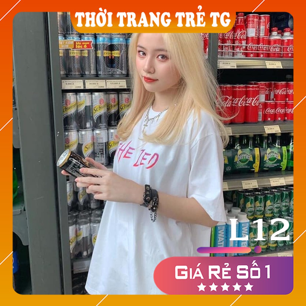 Áo thun 💕𝑭𝒓𝒆𝒆𝒔𝒉𝒊𝒑💕 Áo phông form rộng dáng Unisex L12, mặc lớp, nhóm, cặp in chữ the zed HÌNH NGƯỜI XANH màu trắng.