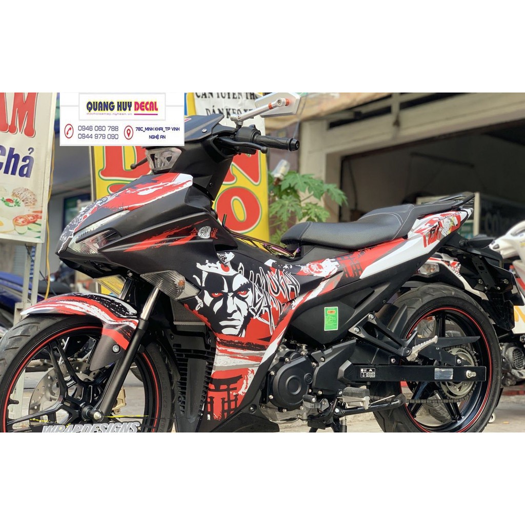 Tem trùm exciter 155 đỏ đen SAMURAI
