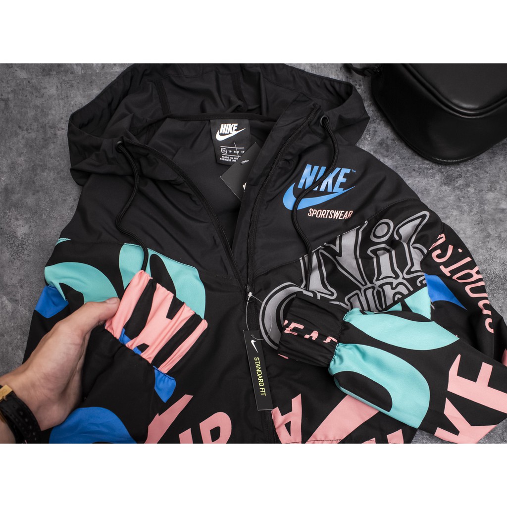 Áo Khoác Gió Nike Women's Sportswear All Over Print