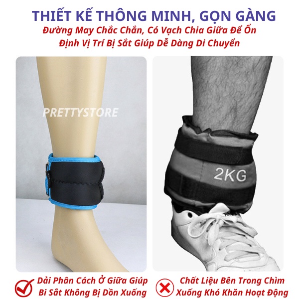 Tạ Đeo Chân Tay Thể Dục Thể Thao Chất Liệu Bi Sắt Bền Gọn Gàng Đàn Hồi Tốt