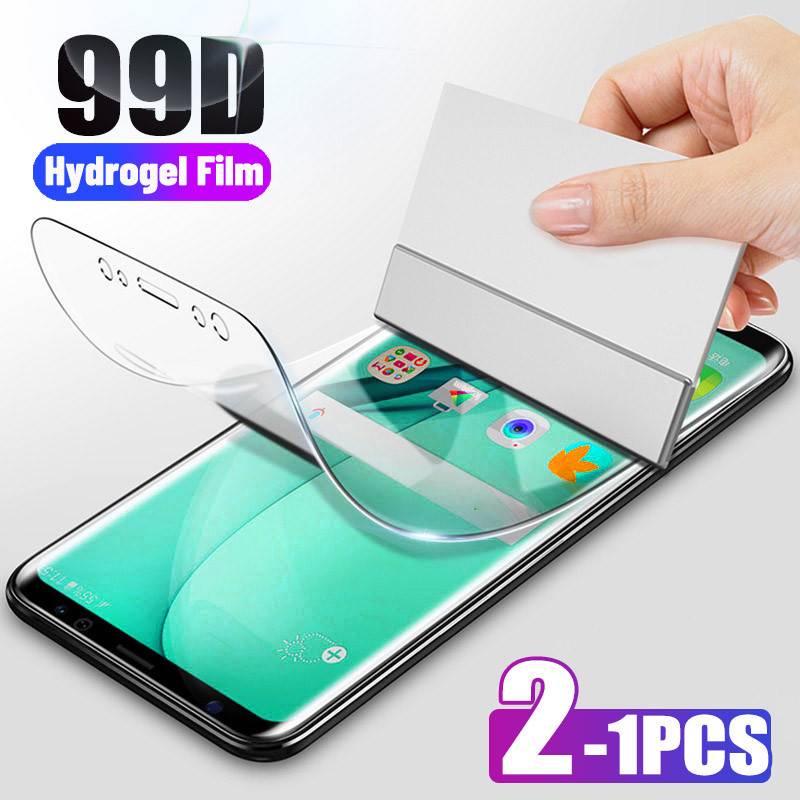 99D 2-1 Chiếc Hydrogel Cho Huawei P Smart Z 2018 2019 Y6 Bảo Vệ Màn Hình Cho Huawei Mate 20 P20 Lite