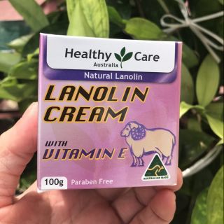 Kem nhau thai cừu HEALTHY CARE NATURAL LANOLIN CREAM WITH VITAMIN E 100G