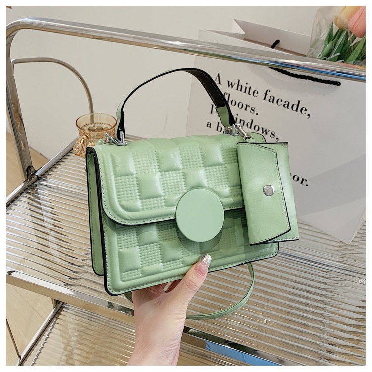 Túi Đeo Vai Màu Trơn Họa Tiết Caro Phong Cách Retro Thời Trang Mùa Hè 2022 Cho Nữ