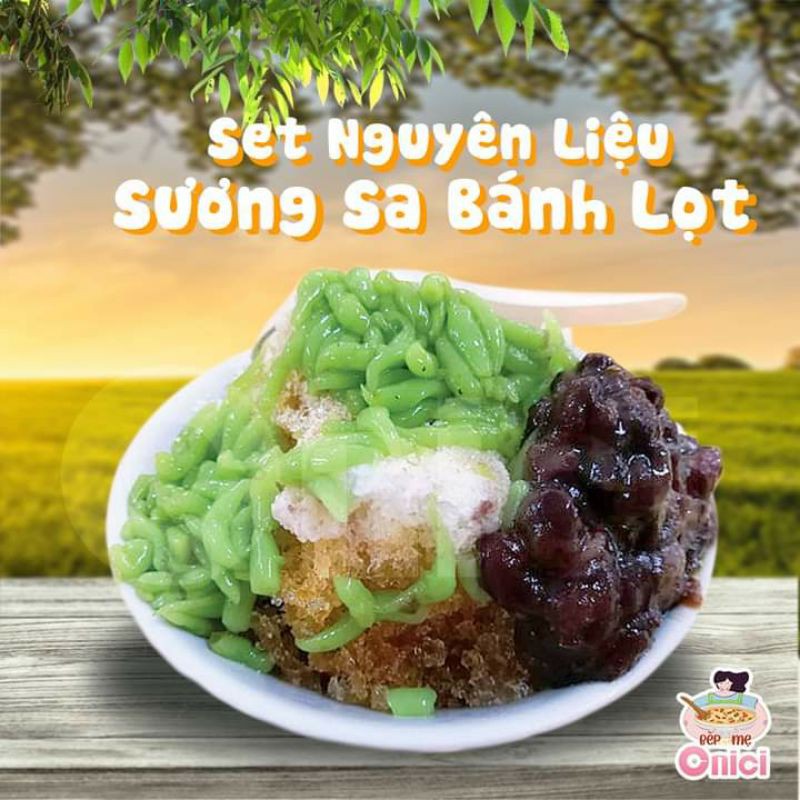 Set Sương Sa Bánh Lọt, có giấy hướng dẫn cách nấu nấu được 15 chén.