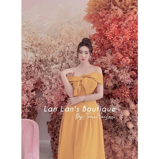 Đầm 2 Dây Xoè Nơ Dự Tiệc Cho Nữ