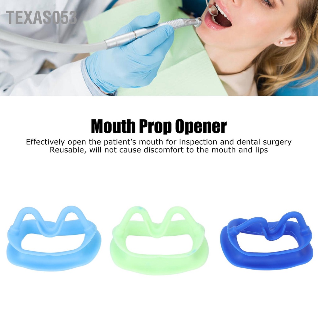 Texas053 3 cái Thực phẩm Cấp Silicone Cheek Retractor Nha khoa Máy mở miệng Chỉnh nha Dụng cụ chỉnh