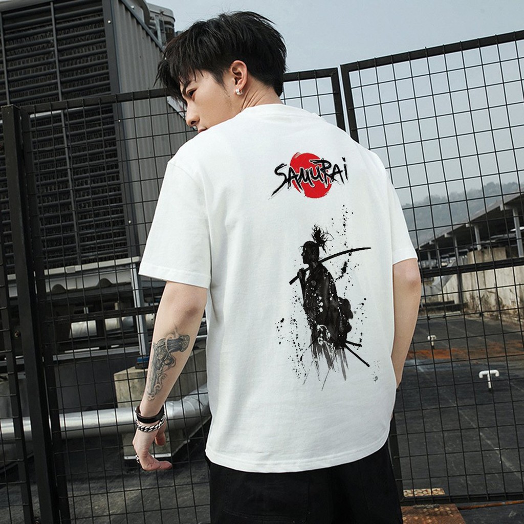 Áo Thun Tay Lỡ In Samurai Cho Nam Nữ Áo Phông Form Rộng Unisex Freesize Dưới 75kg | BigBuy360 - bigbuy360.vn