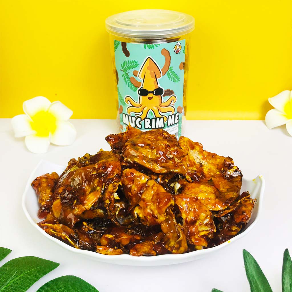 Mực rim me Đà Nẵng hũ 300g đồ ăn vặt YOYO