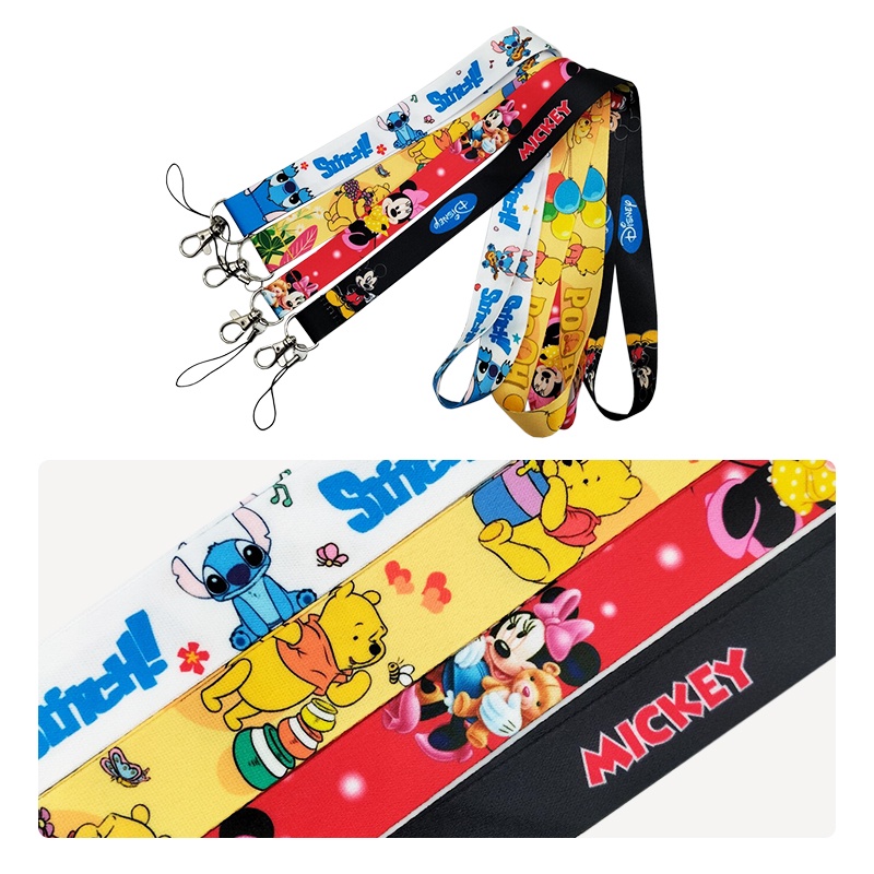 Ví Đựng Thẻ ID Họa Tiết Hoạt Hình Stitch Mickey Minnie Winnie The Pooh Dễ Thương Dùng Làm Quà Tặng Cho Bé