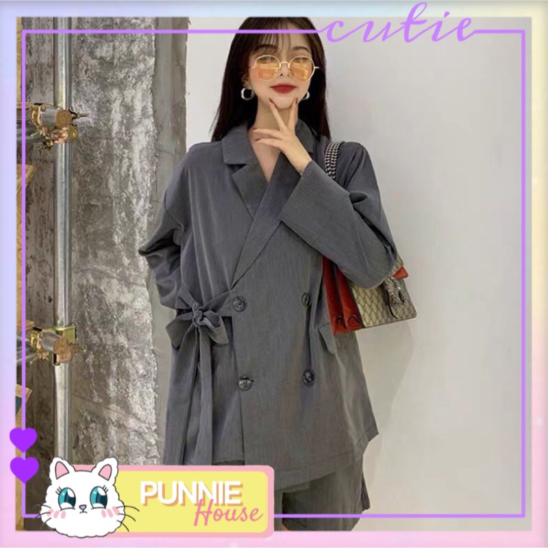 SET ÁO KHOÁC BLAZER 🎀[Có Ảnh Thật]🎀 CAO CẤP THẮT DÂY 1 BÊN ✨ PHONG CÁCH NHẬT CỰC SANG | BigBuy360 - bigbuy360.vn