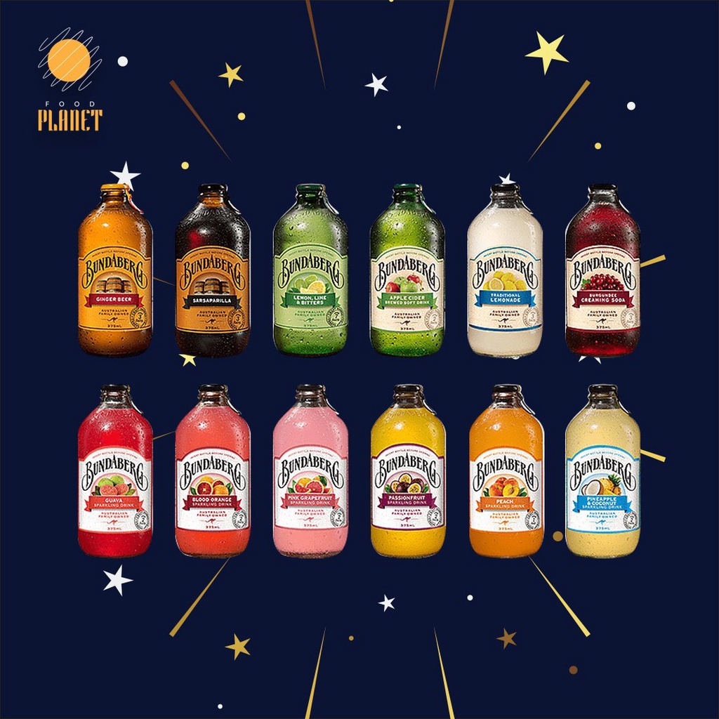 Nước Trái Cây Có Gas Bundaberg Nhiều Vị Nhập Khẩu Úc 375ml Giá Cực Tốt