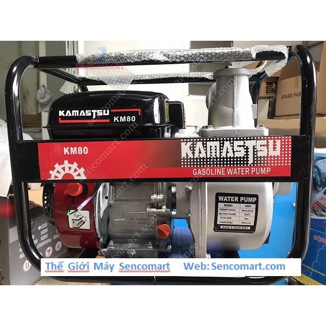 thanh lý Máy bơm nước Kamastsu KM80 công suất 2,9kw- Máy bơm nước chạy xăng 4 thì