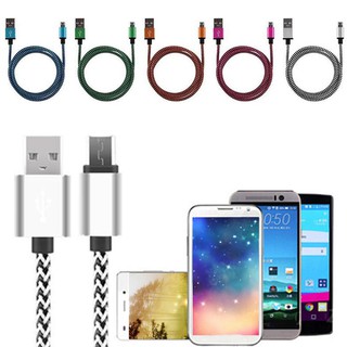 Dây cáp sạc kiểu dây bện dài 2M cổng USB Micro USB 5V cho Android