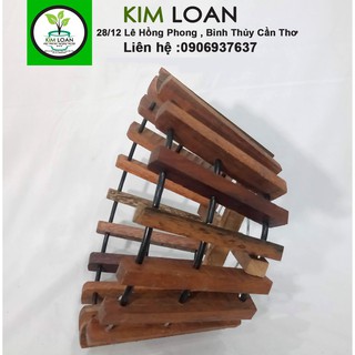 Combo 2 chậu gỗ trồng lan 32x17cm