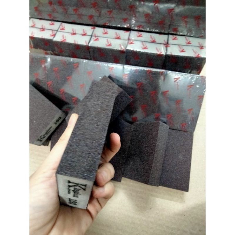 Xốp nhám chà nồi sáng bóng.