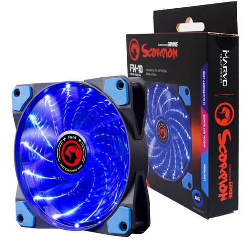 [Mã ELFLASH5 giảm 20K đơn 50K] QUẠT TẢN NHIỆT THÙNG MÁY CPU FAN CASE 12 INCH MARVO FN 10 CÓ ĐÈN LED XANH , ĐỎ