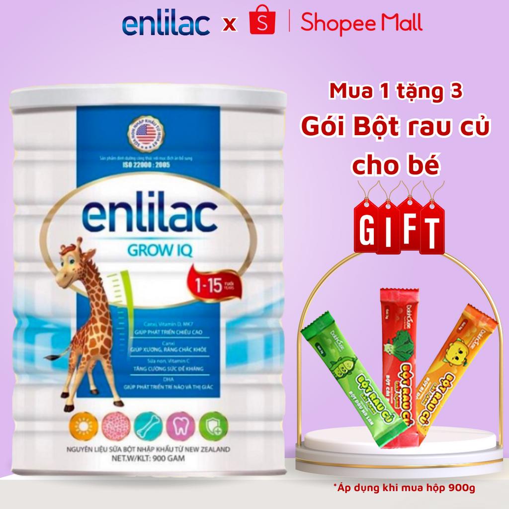 Sữa Bột Cho Bé Giúp Tăng Chiều Cao, Phát Triển Trí Thông Minh Enlilac G_r_o_w Hộp 900g