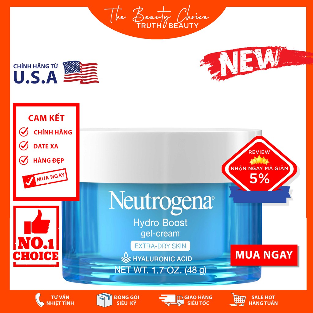 Kem dưỡng ẩm Neutrogena Hydro Boost Gel Cream Extra – Dry Skin (48g)