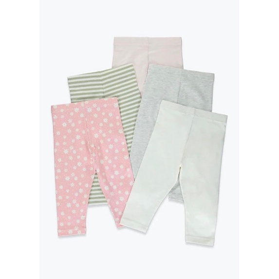 🍭 Set 5 quần legging bé gái, quần ôm mềm mịn, cotton co giãn thoải mái, mẫu cơ bản dễ phối đồ cạp chun ko lo chật bụng