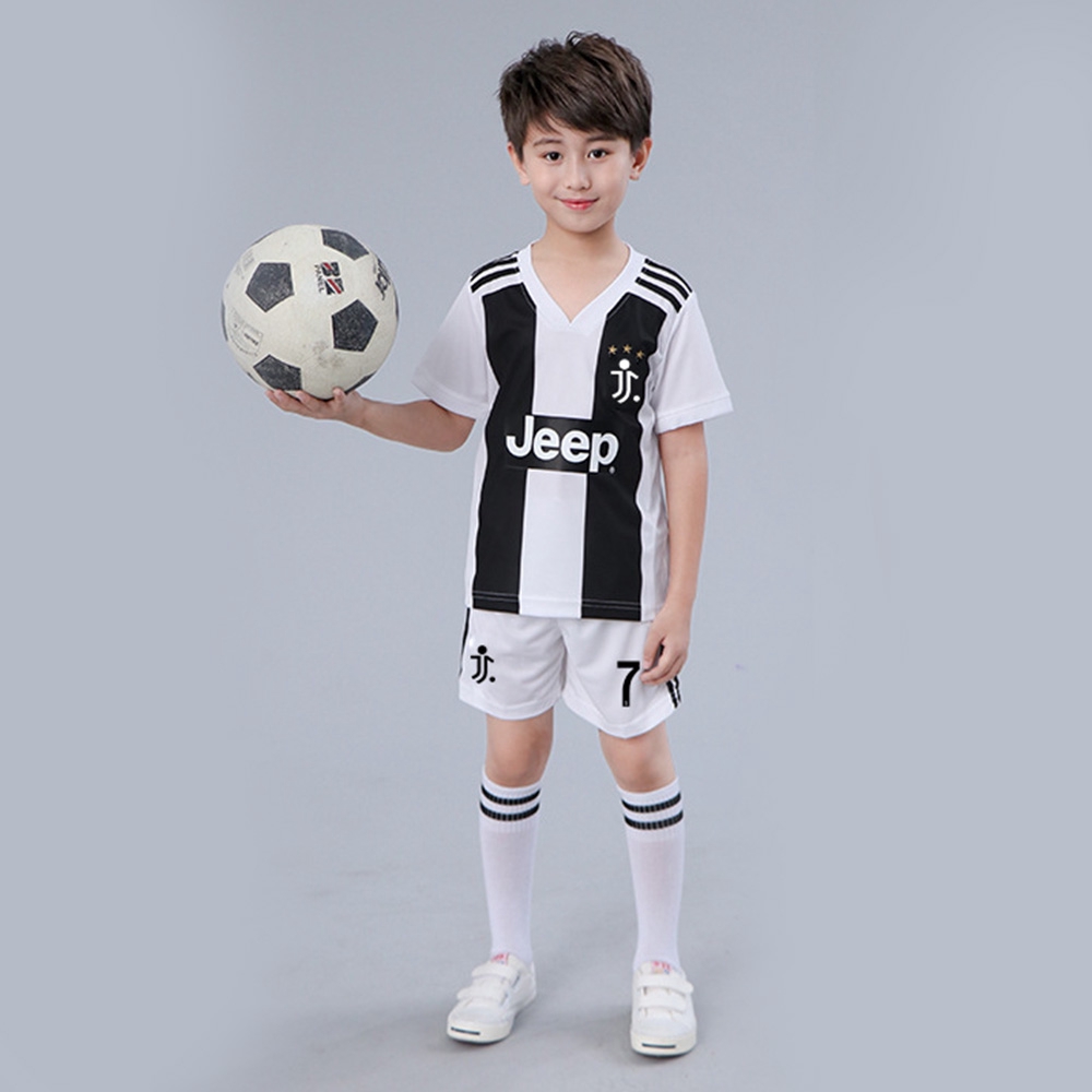 No. 7 Ronaldo Juventus Home Football Uniform 18-19 Season Children's Jersey
