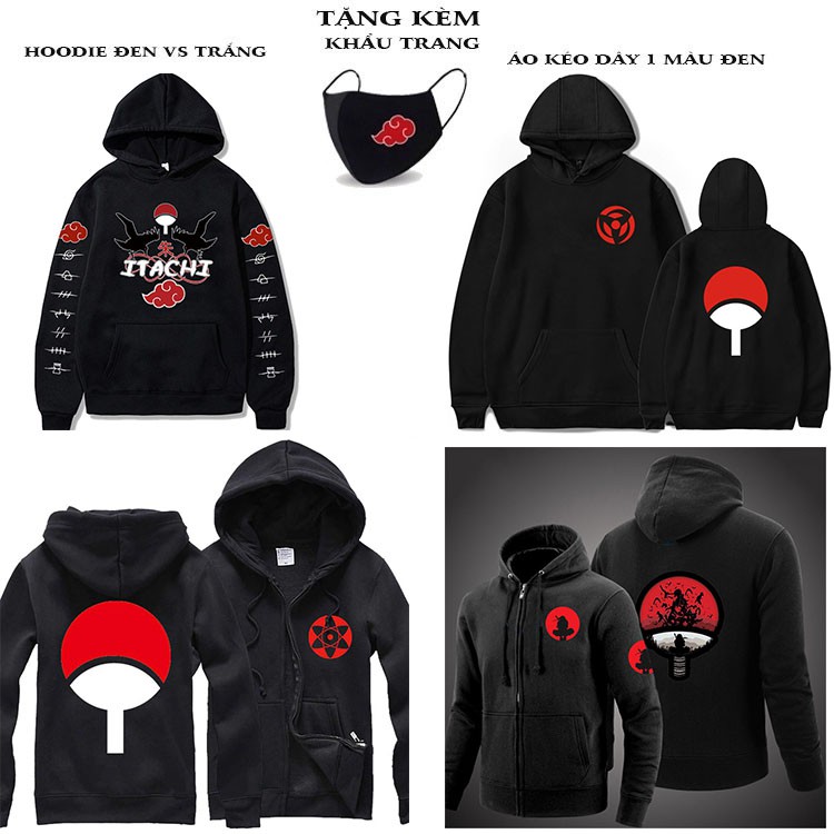 💥 XẢ KHO Áo Naruto 🎁 BST ÁO KHOÁC ÁO HOODIE HÌNH ITACHI UCHIHA, SASUKE SENPAI , NARUTO ANIME KÈM QUÀ TẶNG 💖 | WebRaoVat - webraovat.net.vn