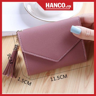 Ví nữ cao cấp cầm tay mini thời trang hàng Q.C cao cấp nhỏ gọn nhiều ngăn Hanco.vn VD4