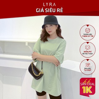 Áo phông cotton Unisex nam-nữ thiết kế by LYRA, thun rộng thời trang cổ tròn trơn Basic phong cách Hàn Quốc-LYTAP169