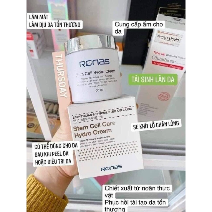 Kem Tế Bào Gốc Dưỡng Ẩm Da Mặt Ronas Stem Cell Care Hydro Cream 100ml