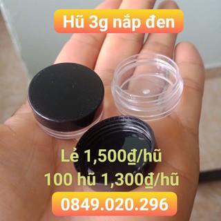 Combo 100 hũ chiết mỹ phẩm 3 gam tròn